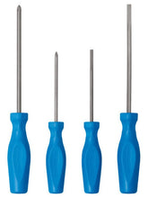 Channellock SD-4H Standard Screwdriver Set, 4-Piece, Tri-Alloy Steel, Gun Metal High Polish, Blue